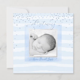 PixDezines Photo Christening Watercolor DIY Färg Inbjudningar