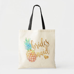 PixDezines Pineapple Brudtärna/Falskt Guld Manuskr Tygkasse