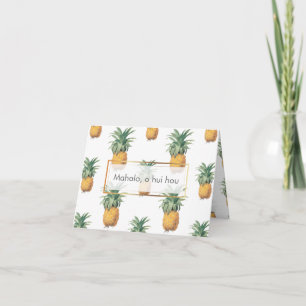 PixDezines Pineapples/Mahalo O Hui Hou Tack Kort