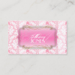PixDezines Pique-Vintage Damask Visitkort