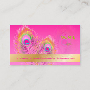 PixDezines Pizzazz Peacock Feather för lång tid Visitkort