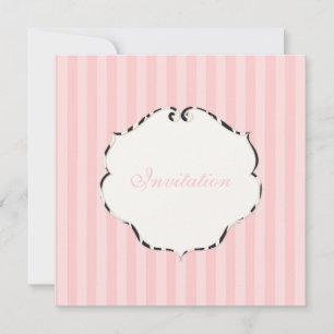 PixDezines Plain rand/DIY färg/rosa Inbjudningar
