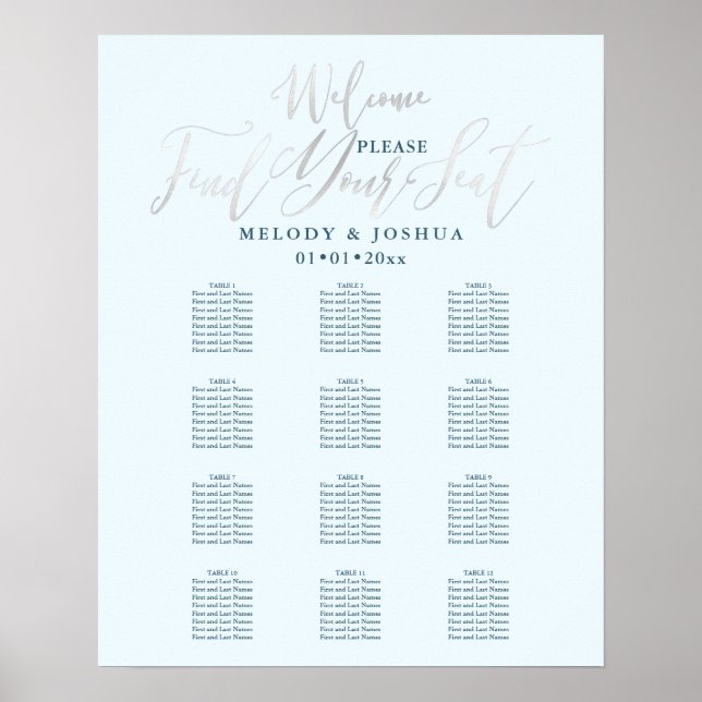 PixDezines Platinum Calligraphy, Sittdiagram Poster (Framsidan)