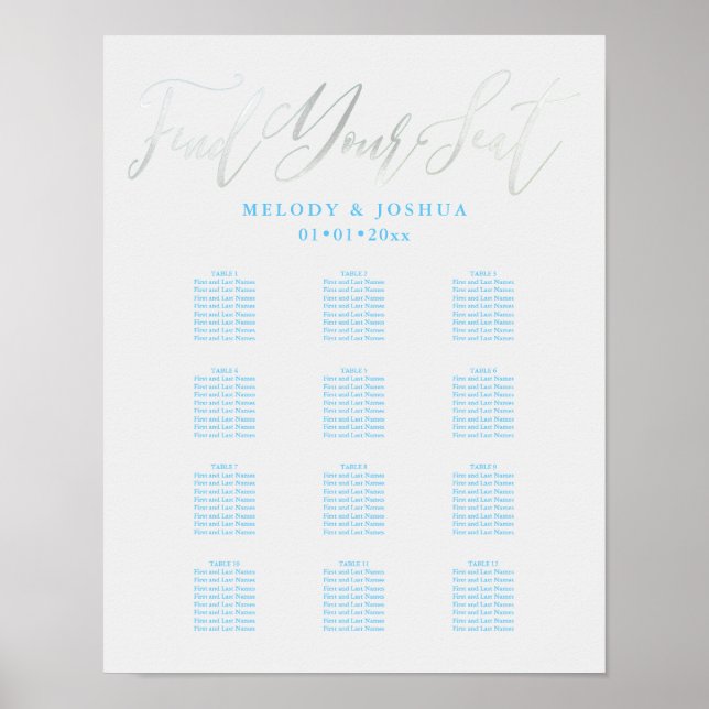 PixDezines Platinum Calligraphy, Sittdiagram Poster (Framsidan)