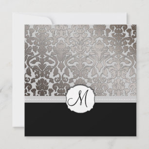 PixDezines Platinum Damask/DIYfärger Inbjudningar