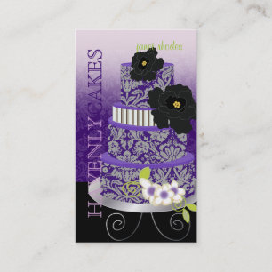 PixDezines Plum Pudding Cake/Bakery/pâtisserie Visitkort