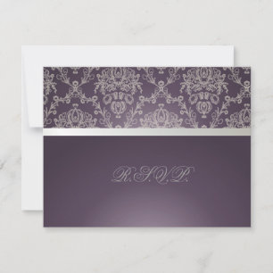 PixDezines plum+silver osa, dolcè damask OSA Kort