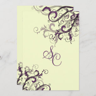 PixDezines PLUM SWIRLS/DIY Background Inbjudningar