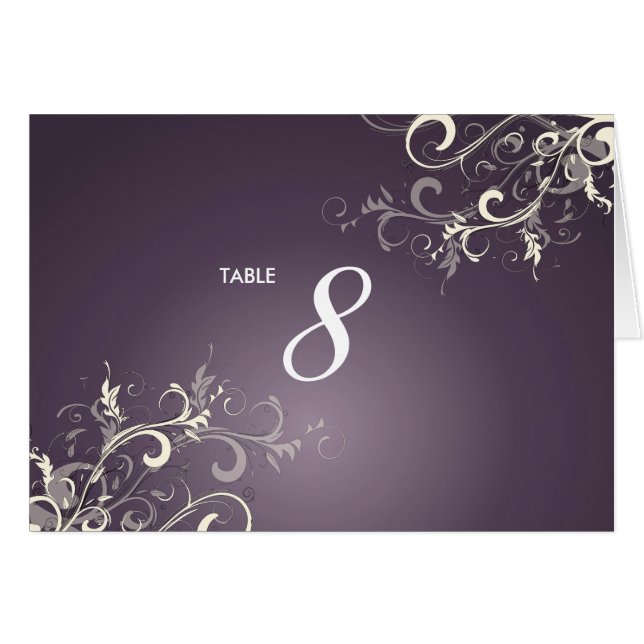 PixDezines Plum Vanilla Swirls - tackkort Hälsningskort (Framsidan Horizontal)