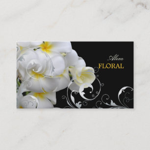 PixDezines Plumeria+filigree swirrls/Diy färger Visitkort