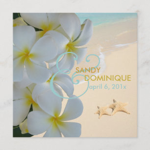 PixDezines Plumeria Lei /strand/stjärnfisk tropisk Inbjudningar