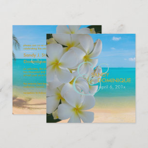 PixDezines Plumeria Lei / strand / tropisk bröllop Inbjudningar