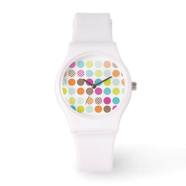 PixDezines-polka dots Armbandsur (Framsida)