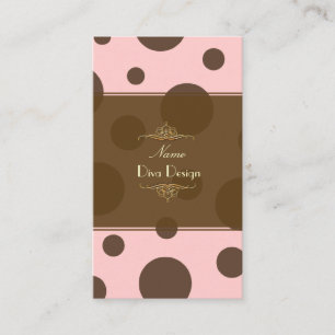 PixDezines polka dots/DIY-bakgrund färg Visitkort