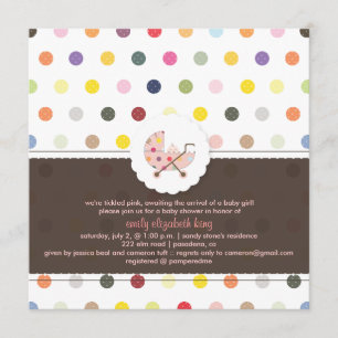 PixDezines Polkadots + Minidots barnkalas Inbjudningar