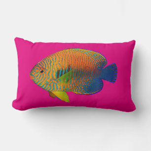 PixDezines-potternas angelfisk/dyy-bakgrund Lumbarkudde
