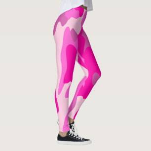 PixDezines Princess Camo, Flashy Shock rosa Leggings