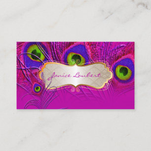 PixDezines psychedelic peace+guld trim-etikett Visitkort