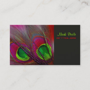 PixDezines Psychedelic Peacock, anpassa den! Visitkort
