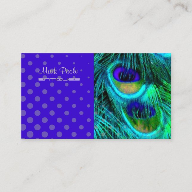 PixDezines Psychedelic Peacock, anpassa den! Visitkort (Framsida)