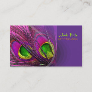 PixDezines Psychedelic Peacock, anpassa den! Visitkort