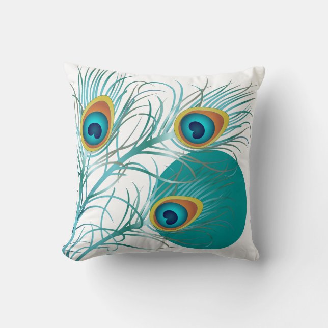 PixDezines psychedelic peacock/Diy-bakgrund Kudde (Framsida)