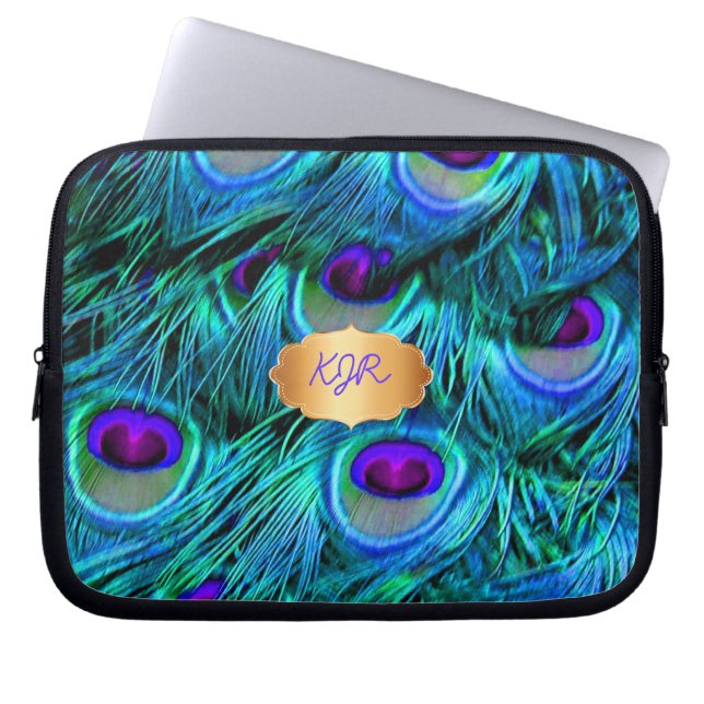 PixDezines Psychedelic Peacock Laptop Sleeve (Framsidan)