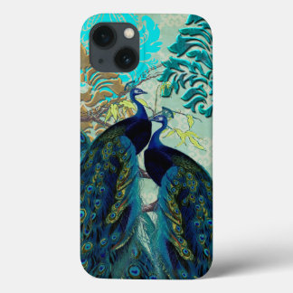 PixDezines Psychedelic Peacocks+Damask