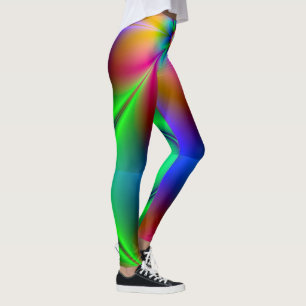 PixDezines Psychedelic Techno Dance/Neon Ljus Leggings