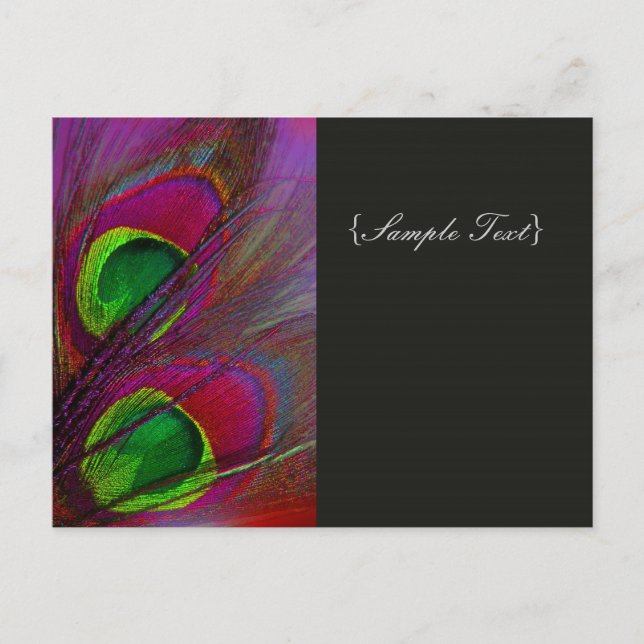 PixDezines Psykedeliska Påfågel, Anpassa den! Vykort (Framsida)