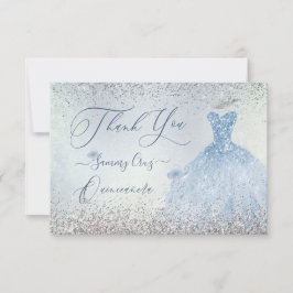 PixDezines Quinceanera Dusty Blue Dress Tack Kort