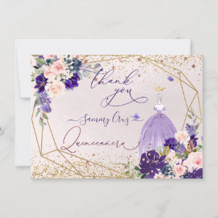 PixDezines Quinceanera Dusty Lila Dress Inbjudningar