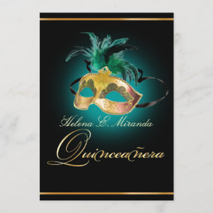 PixDezines Quinceanera/teal/DIY färg! Inbjudningar