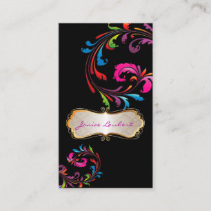 PixDezines Rainbow Swirls Visitkort
