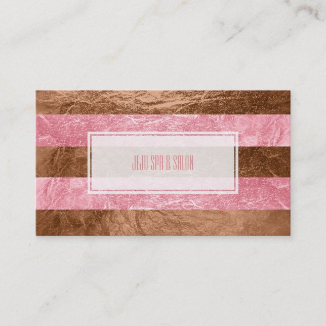 PixDezines rand/faux rosa foil Visitkort (Framsida)