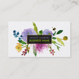 PixDezines ranunculus/vattencolor/blommigt Visitkort