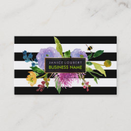 PixDezines ranunculus/weatercolor/blommigt/rand Visitkort