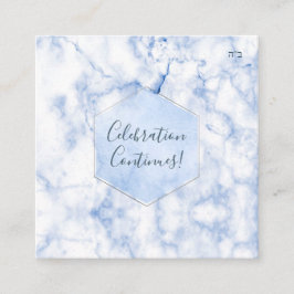 PixDezines Reception Blue Honeycomb Pub Mitzvah ✡ Tilläggskort