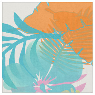 PixDezines regnforest teal/orange/gult/grönt Tyg