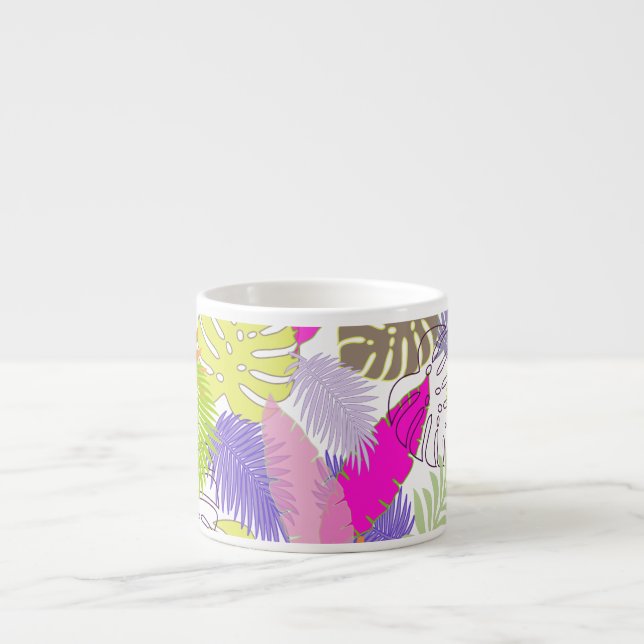 PixDezines regnskog/bakgrundsfärg för DIY Espressomugg (Framsidan)