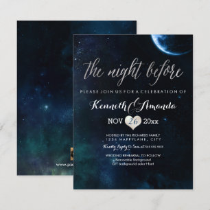 PixDezines Rehearsal Dinner/Starry Night/Cosmic Inbjudningar