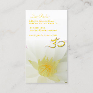 PixDezines renhet vit Lotus, Om yoga, friskare Visitkort