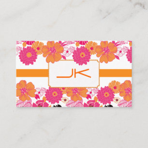 PixDezines Retro-Blommigt ~ Alegre Visitkort