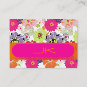 PixDezines Retro-Blommigt ~ Alegre Visitkort