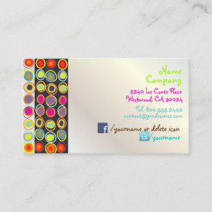 PixDezines Retro Design Visitkort