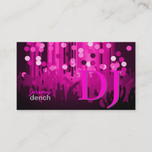 PixDezines Retro DJ+danshall Visitkort