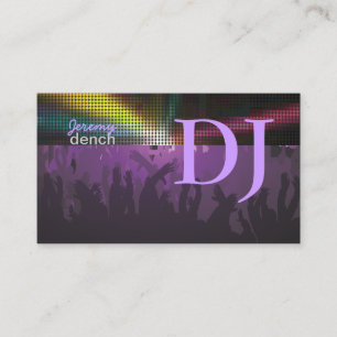 PixDezines Retro DJ+danshall Visitkort