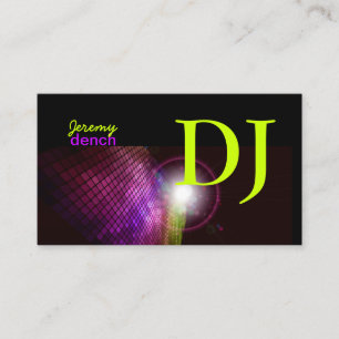PixDezines Retro DJ+discoplattor Visitkort