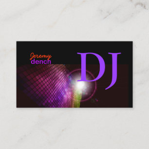 PixDezines Retro DJ+discoplattor Visitkort