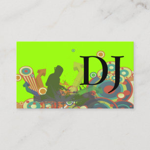PixDezines Retro DJ/DIY-bakgrund Visitkort
